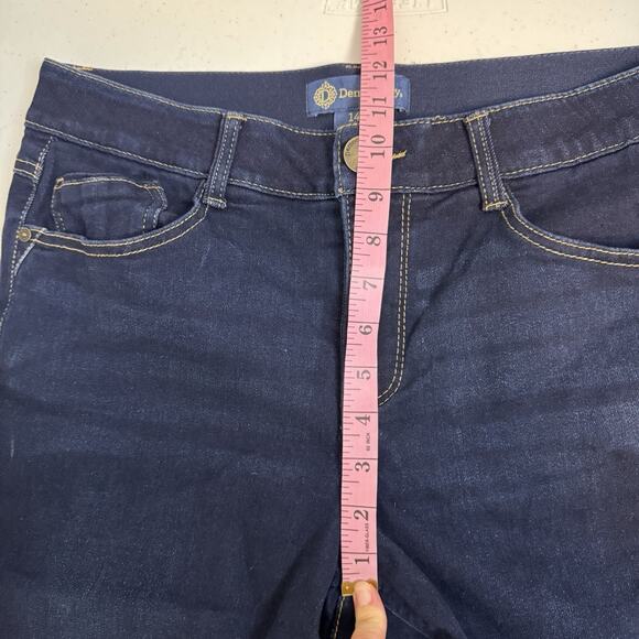 Democracy Absolution Bootcut Jeans Womens 14P (34x28) Dark Wash Elastic Waist - Picture 10 of 12